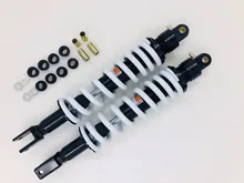 1200lbs 430mm garfo Traseiro da motocicleta Amortecedor 12mm primavera Choque Suspensão TRILHA PIT DA BICICLETA DA SUJEIRA 250cc ATV Preto + branco