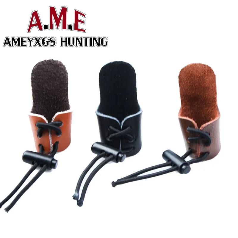 1 piece Archery leather finger tab Finger protector finger guard for