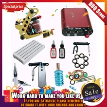 Машинка для татуировки мотор костюм Электропитание педаль для отмена 1 тату-машина пистолет 2 чернила Электропитание набор наборы для тату для начинающих