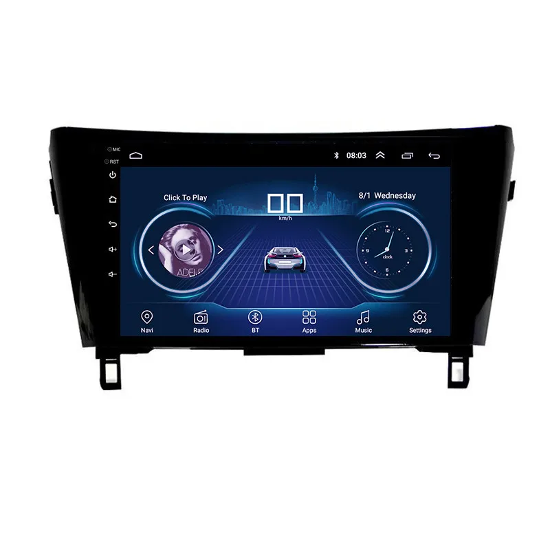 Top 10.1inch IPS and 2.5D Touch Screen Android 8.1 Car DVD GPS Navigation for Nissan Qashqai X-Trail 2016 2017 2018 Radio Stereo 1