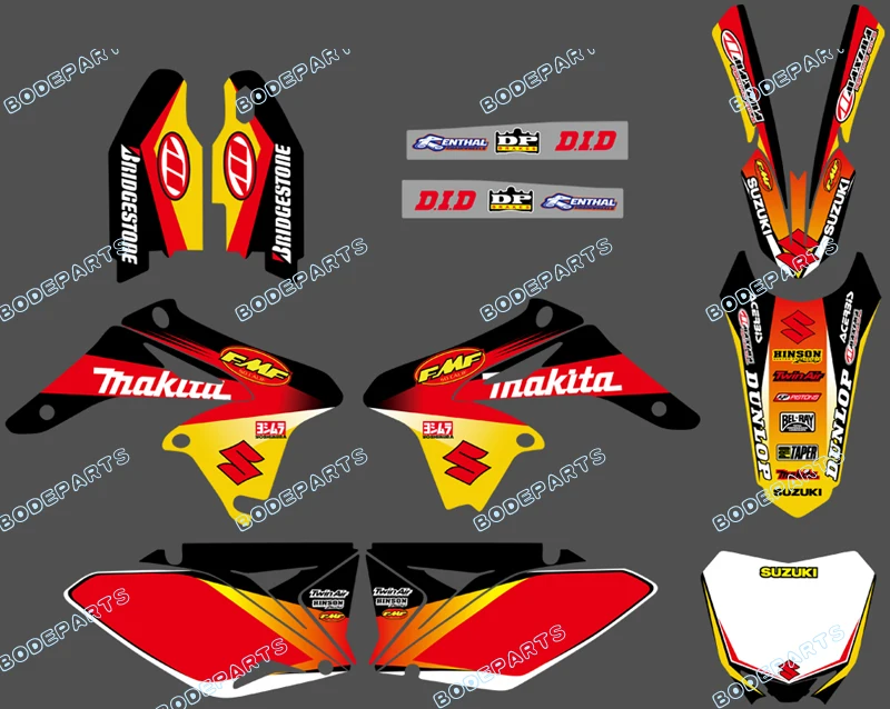 Набор стикеров RMZ250 RMZ 250 для SUZUKI мотоцикла 2010 2011 2012|Наклейки и стикеры| |