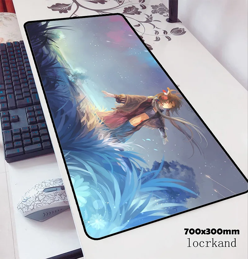 Аниме Коврик для мыши 70x30 см игровой коврик 3d офисный notbook Настольный милый padmouse