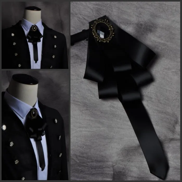 

i-Remiel New Fashion British Style Luxury Crystal Bow Tie for Men Male Collar Groom Wedding Stage Master Man Jewelry Accessories