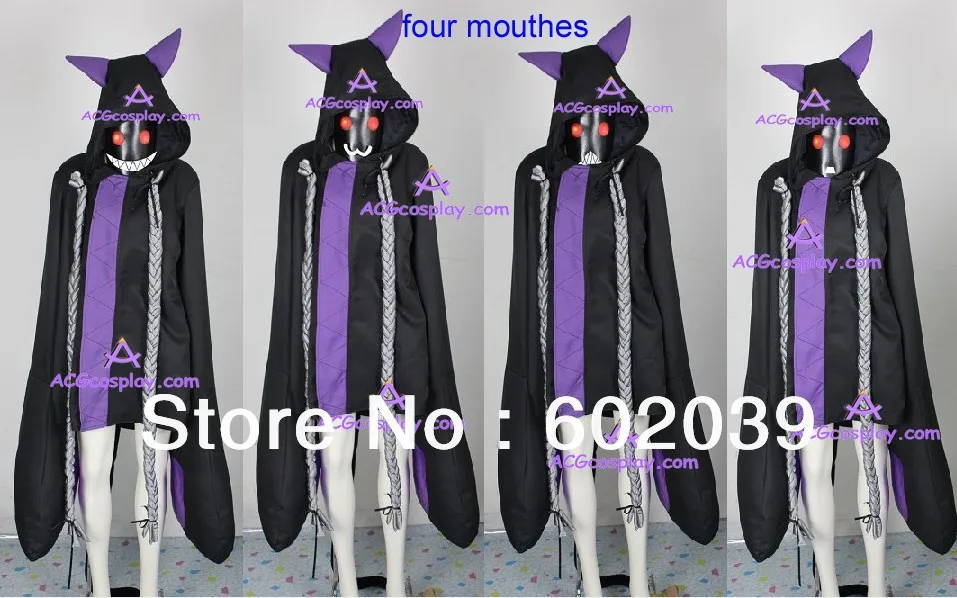 

BlazBlue Taokaka cosplay costume black version whole set include face mask props with four style mouths