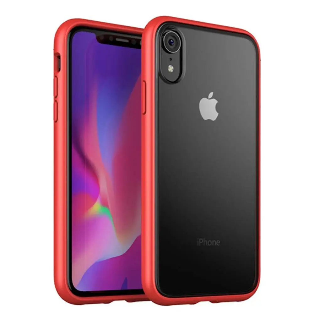

KAPAVER® Stark Back Cover Case for iPhone XR ,Rubberized PC TPU Protective Case for Apple iPhone Xr (Frost Transparent Red)
