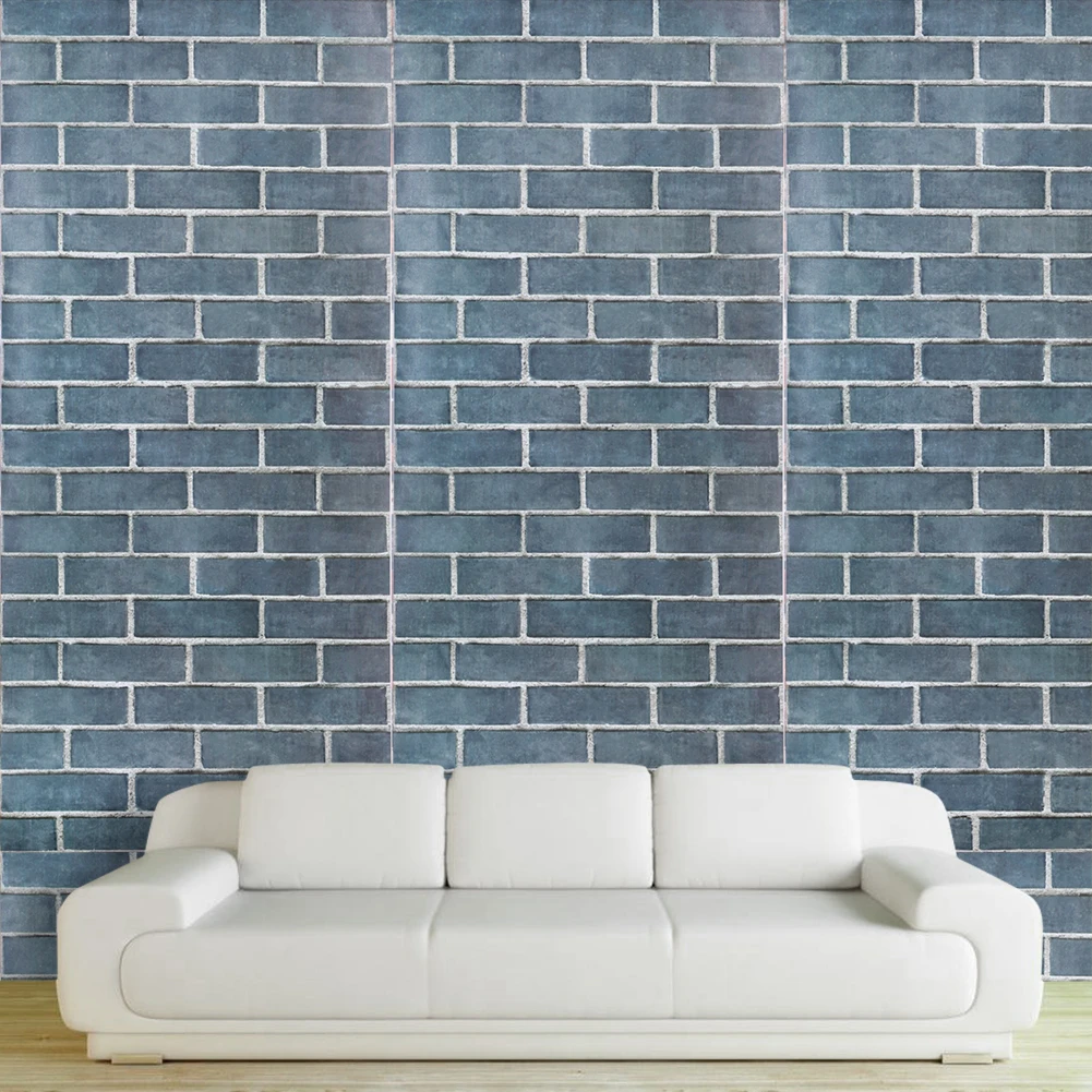 

Removable Adhesive Paste Green Brick Wall Stickers waterproof Wallpaper Living Room Bathroom Bedroom Wall Stickers 45CM*100CM