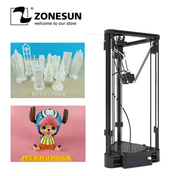 

ZONESUN 3D Printer Full Self-assembly Delta 3D Printer Kossel Linear Guide Rail Printer Version DIY Kit 3d-printer 3d-metal Kit