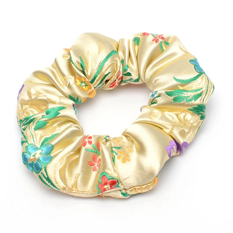 

Ladies Hair Scrunchies Elastic Hair Bands Ties Embroided Bohemia Girls Hair Accessories Women Girls Ponytail Holder