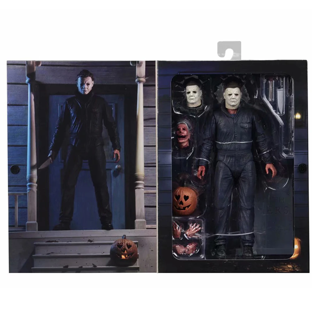 Pumpkin With Led Light Halloween Ultimate Michael Myers Action Figure Collectable Model Toy Doll Gift (2)