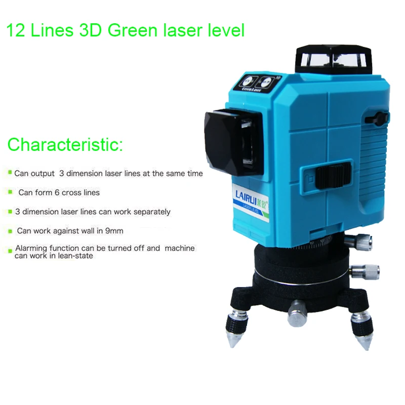 Professional 12 Line red 3D laser level 360 Vertical And Horizontal Laser Level Self-leveling Cross Line 3D Laser Level