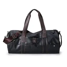 Mode Marque Designer Hommes Mâle en cuir vintage voyage duffel sacs grande capacité Bagages Femmes bandoulière voyage fourre-tout Li420