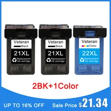 Ветеран 21 22 картридж для hp 21xl для hp 21 hp 22 чернильный картридж с чернилами hp Deskjet F2180 F4180 F2200 F2280 F300 F380 380 D2300 принтер