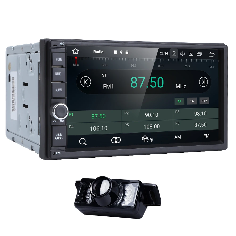 Cheap 2Din car stereo GPS navigation for Nissan Universal 7inch1024*600 HD screen 8OctaCore car radio head unit WIFI android8.0 4G+32G 2