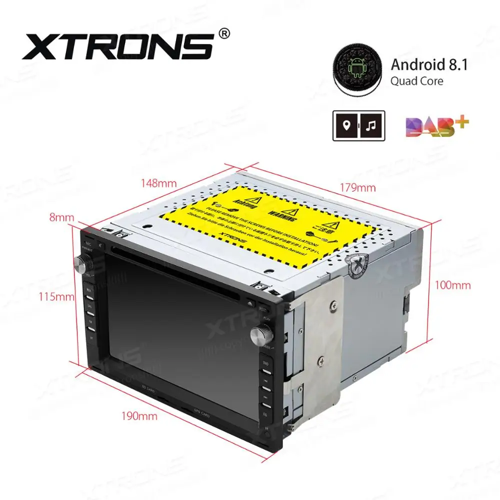 Top XTRONS 7" Android 8.1 Quad Core Car Multimedia DVD Player for Volkswagen for seat for SKODA RCA GPS Navigation DAB TPMS WIFI 5