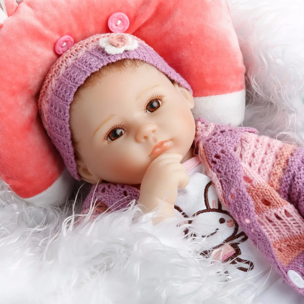 16 дюймов 40 см Силиконовые Детские куклы reborn, реалистичные куклы reborn красивый свитер прекрасная кукла рождественский подарок