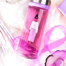 Цветные питьевые креативные двухслойные Стеклянные стаканчики прочные чайные прозрачные стеклянные es Крышка для чашек Copos стеклянная посуда бутылка стеклянная продукция 50m1070