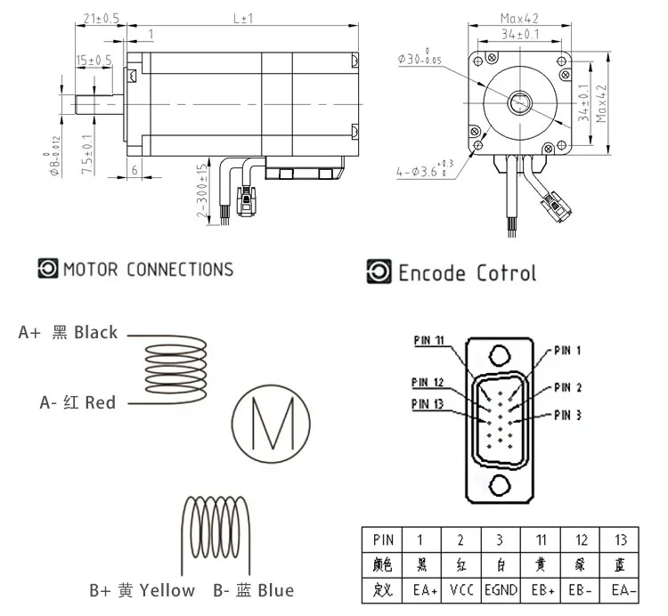 Lichuan 2 фазы nema17 замкнутый контур Серводвигатель LC42H249+ LCDA257S cnc система замкнутого контура