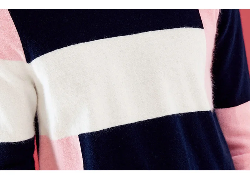 Жили Для мужчин шеи экипажа контраст Цвет кашемировый свитер