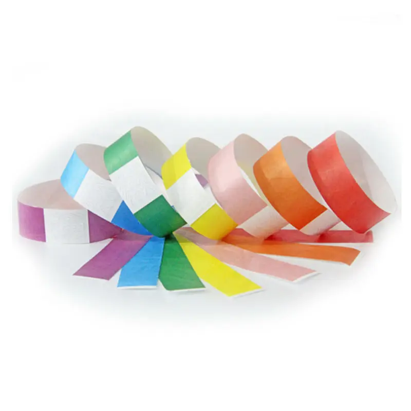 

100pcs Disposable different color avaliable no logo paper wristband, tyvek wrist band, tyvek wristband, event wristband