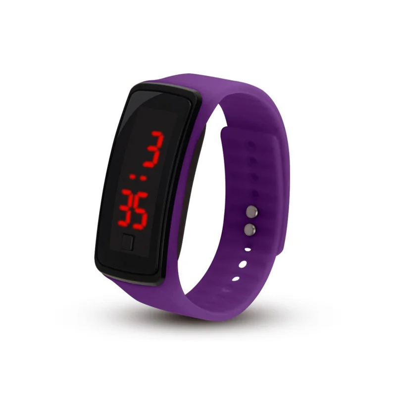 

Adult Casual Sports Bracelet Watches LED Electronic Digital Candy Color Silicone Wrist Watch for Children fitness equipment