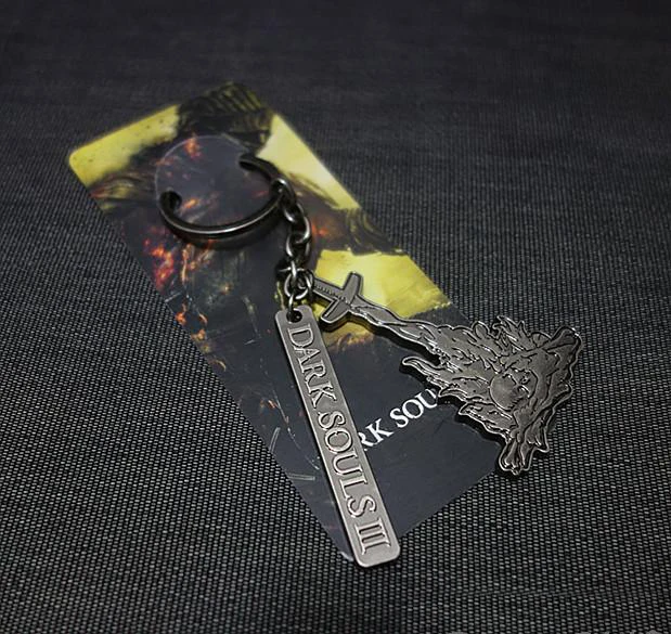 

2016 Game Dark Souls III 3 Logo Metal Bonfire Shape Keychain Figure Keyring Accessory Pendant Collectibles Gift