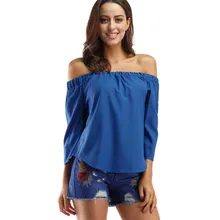 5 шт./лот женские Модные с открытыми плечами с длинным рукавом Slash Средства ухода за кожей Шеи шифоновая рубашка партии футболки обе стороны носить Топы корректирующие