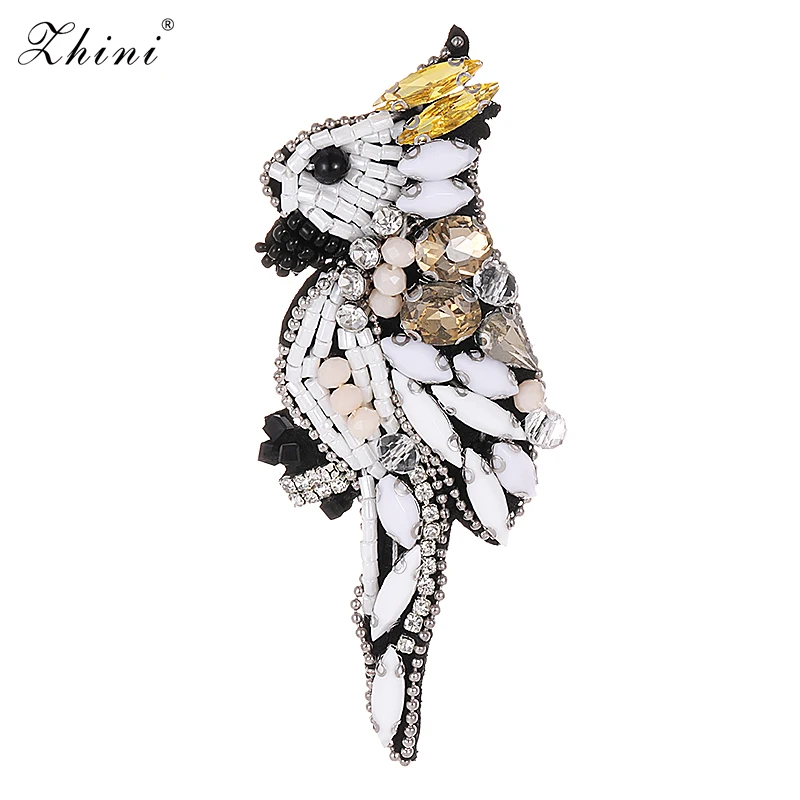 

ZHINI Rhinestone Colorful Enamel Oriole Bird Branch Brooch Pins for Men Women Alloy Bird Brooches For Suits Dress Banquet Brooch