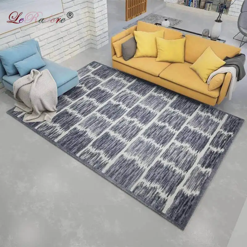

LeRadore 200*300 Geometric Series Crystal Silk Yarn Nordic Carpets For Living Room Bedroom Coffee Table Room Mat Non-slip Rug