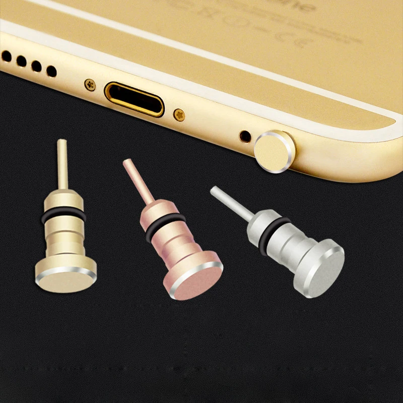 POMER Metal Anti Dust Plug 3.5mm Earphone Jack Dustproof Plug Sim Card