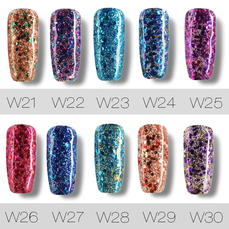 ROSALIND Pro, 21 цвет, брендовый долговечный Гель-лак для ногтей с замачиванием, алмазная серия, блестящий УФ-светодиодный гель для ногтей, 7 мл
