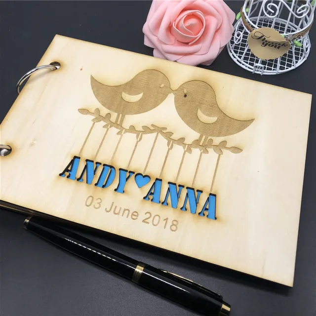 rustic wedding guest book