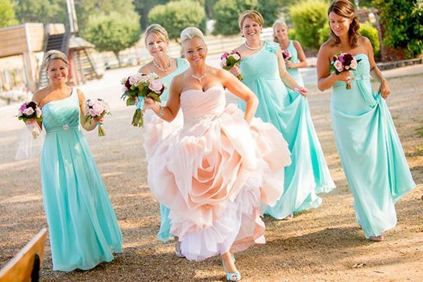 Inspired Blush Designed Wedding Dress Pink Bridal Gown Strapless