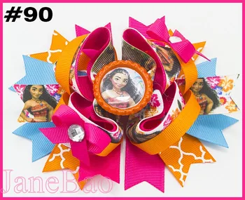 

free shipping 2018 Newest 32pcs 5.5'' inspired hair bows popular character hair bow with lined clips bouqiue girl hair bows