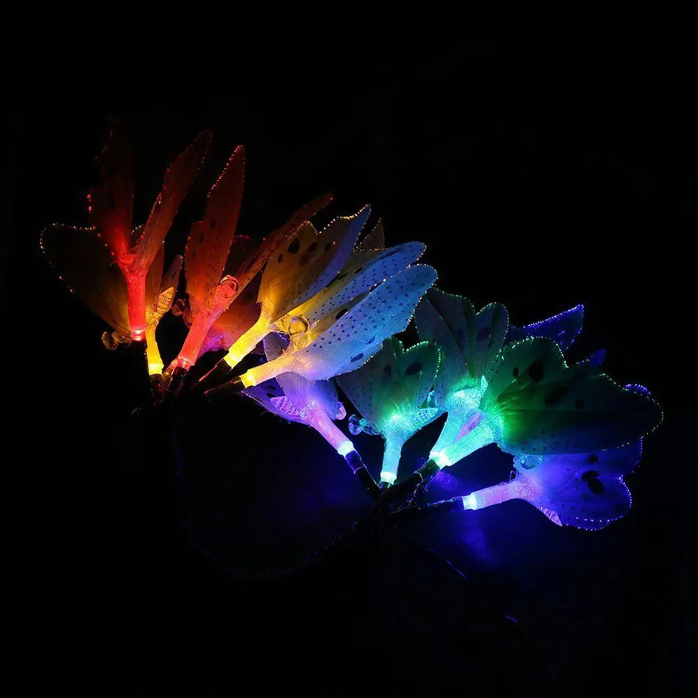 

New 12/20 LEDs Solar Power Light Butterfly Fiber Optic Fairy String Outdoor Garden Decor Supplies XOA88