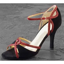 Обувь для сальсы, черный нубук, Zapatos de baile, 4,5-8,5 см, высота каблука, удобная женская обувь для латинских танцев, JYG959