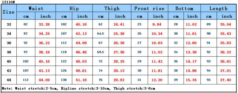 l size in number jeans