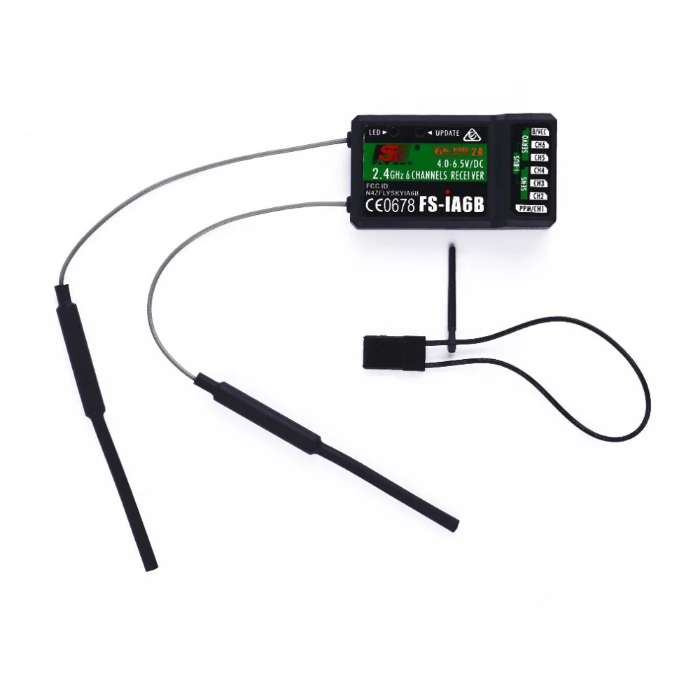 1pcs Flysky Fs-iA6B 2.4ghz 6ch 140 Band -105dbm AFHDS 2A Receiver for Flysky i10 i6 i6S Transmitter Rc Plane Helicopter