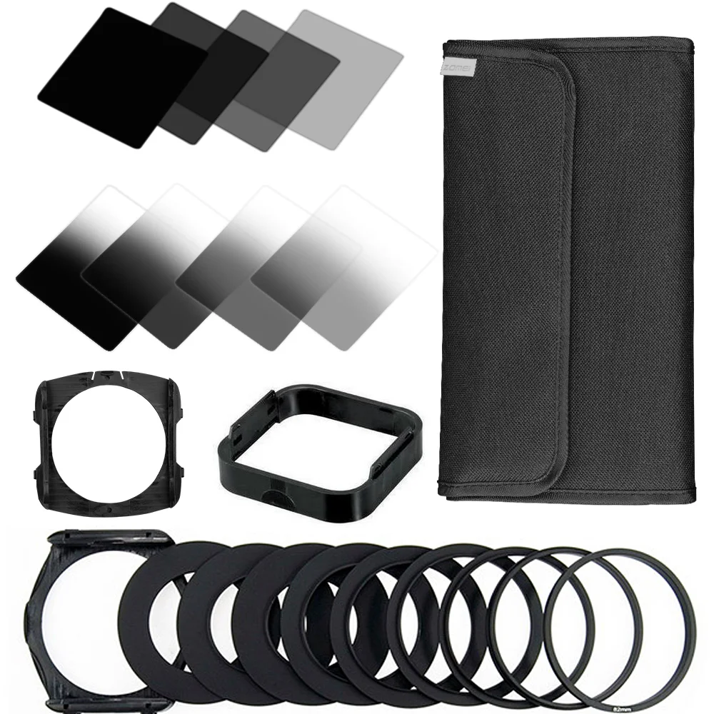 

Zomei 21 in1 Gradient Neutral Density filter kit Full&Graduated ND2+4+8+16 Square filter for Cokin P Series SLR DSLR Camera Lens