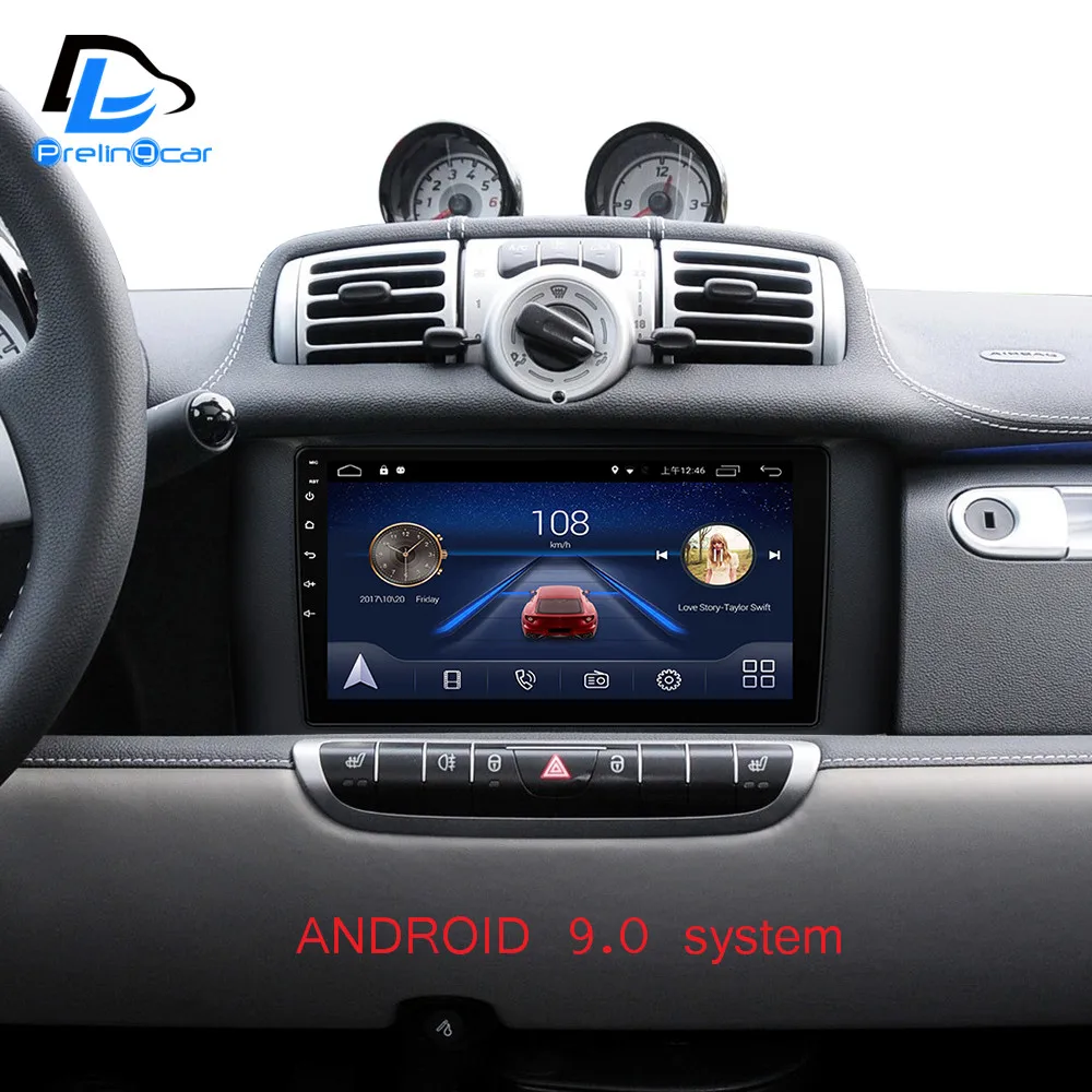 Top Android 9.0  Car DVD Player Multimedia Radio for Mercedes/Benz Smart Fortwo 2011 2012 2013 2014 2015 WiFi BT GPS 1