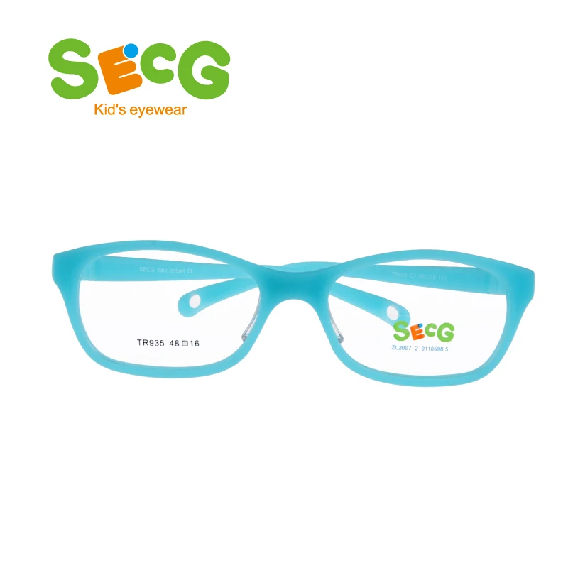 SECG круглая оправа для больших детей, гибкие мягкие оптические очки, оправа, удобные носовые упоры, резиновый ремешок, очки для очков, оправы - Цвет оправы: C7