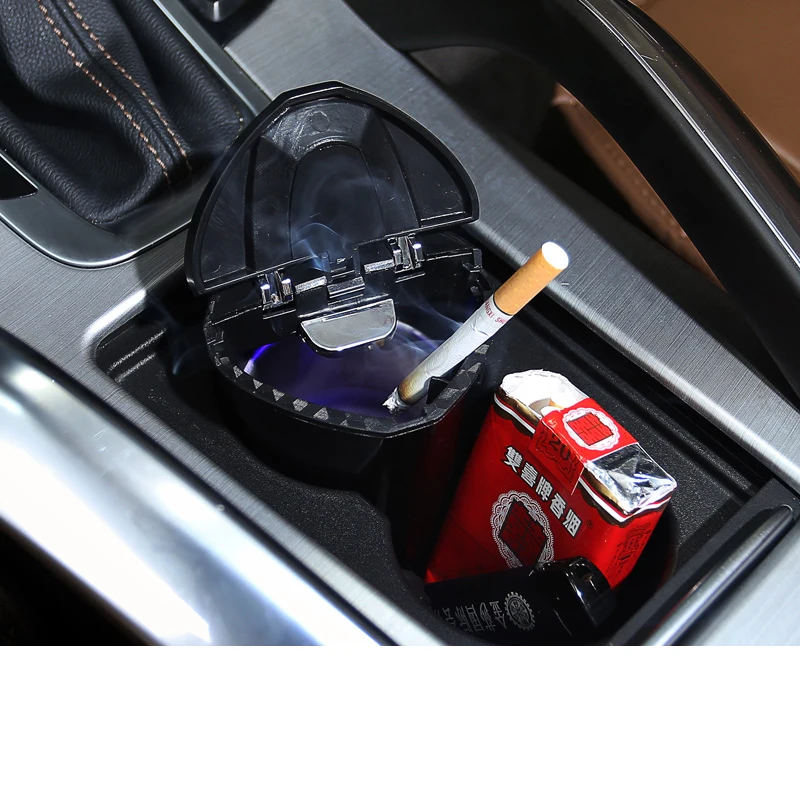 

Lsrtw2017 Led Abs Stainless Steel Car Interior Ashtray Phone Holder for Geely Boyue Emgrand Gs Qashqai 2016 2017 2018 2019 2020