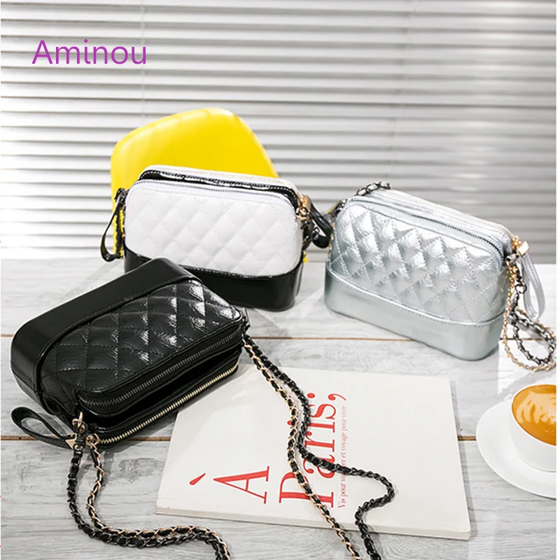 

Aminou New Arrival Bags Fashion Women Mini Shoulder Bags For 2018 Messenger Chains Luxury Designer Lady Crossbody Pu Leather Bag