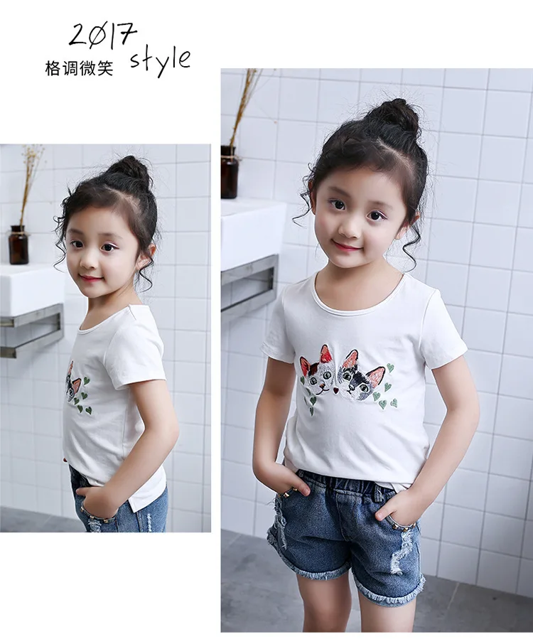 Г., новая летняя детская футболка с изображением животных для активного отдыха в стиле унисекс короткая футболка для детей, милое детское летнее платье