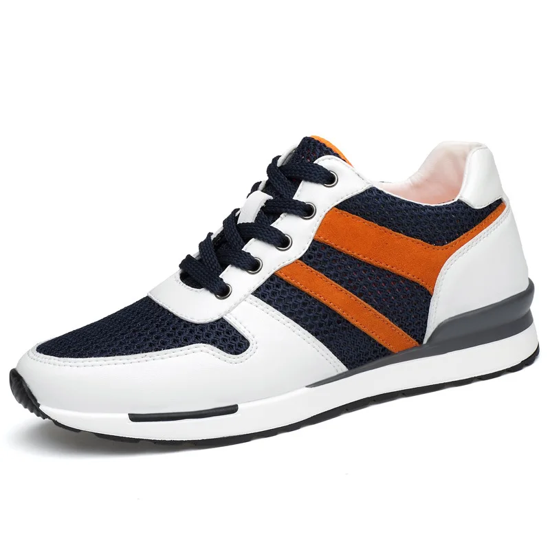 

2019 summer New invisible men's shoes 8cm higher inmen's British casual mesh breathable mens loafer Breathable shoes Yasilaiya