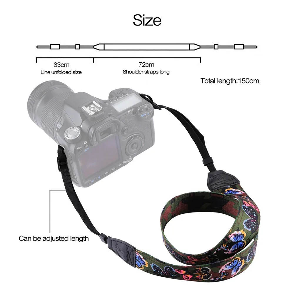 Мягкий многоцветный ремень для камеры на плечо, мягкий SLR DSLR прочный хлопок для Nikon Canon для sony Винтаж