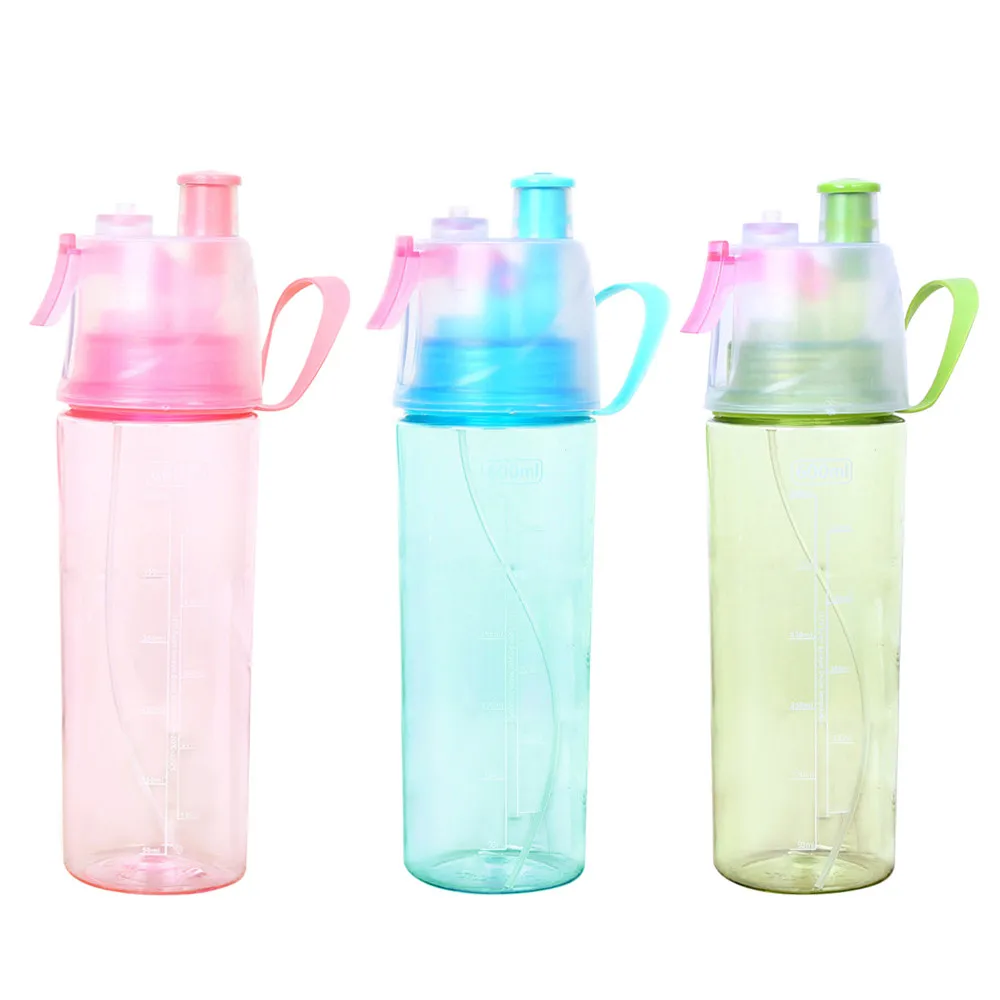 

2018 NEW 600 ML Travel Sport Cycling Mist Spray Water Gym Beach Bottle Leak-proof Drinking Bottle Dropshipping D23 July6