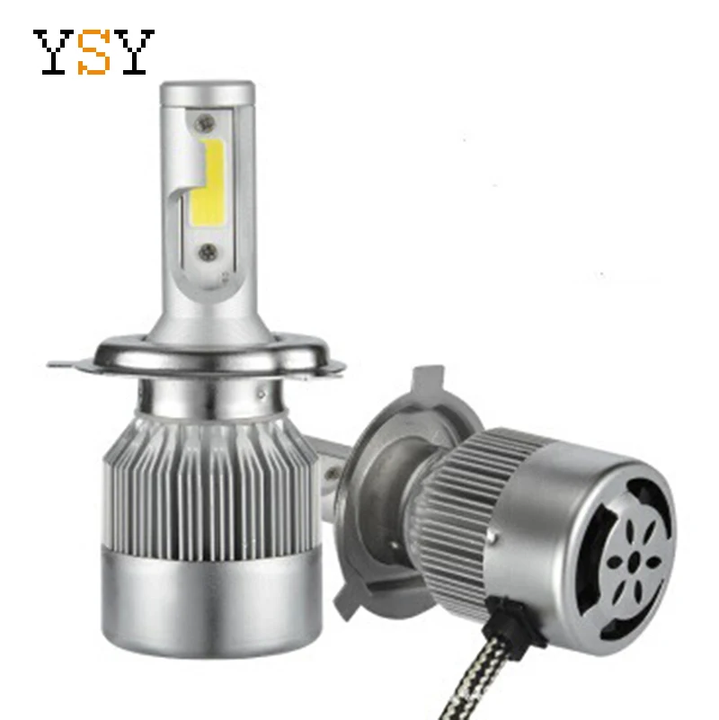 1pcs C6 h4 LED Car Headlight Bulbs h7 led 36W COB H1 H3 H4 H7 H11 9005