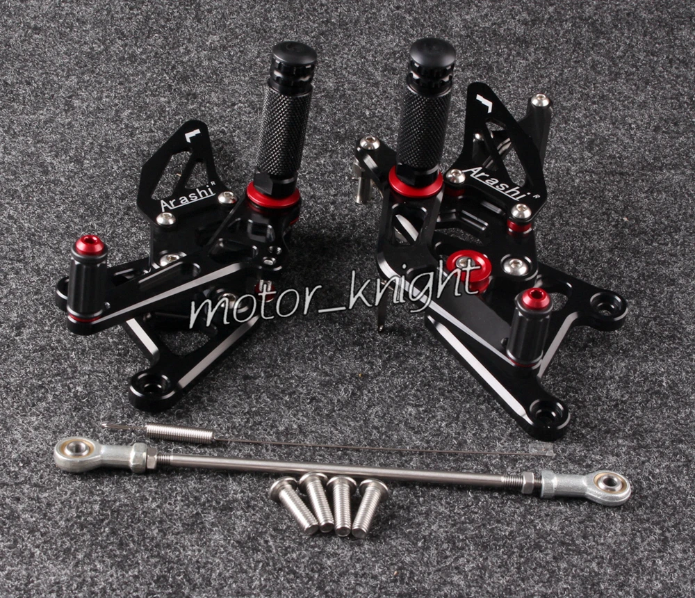 New Rearset Rear Set Foot Pegs For Honda CBR 250R 2010 2014 Blackpeg