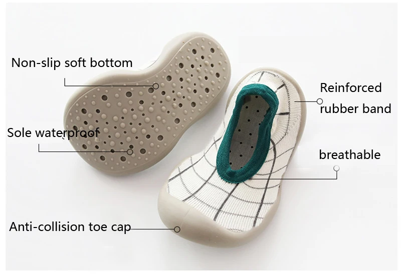 Нескользящие носки для малышей; закрытый носок обувь Новорожденные носки для мальчиков, с резиновой подошвой, носки мягкие носки-тапочки Домашние тапочки нескользящие носки-тапочки; нескользящие туфли