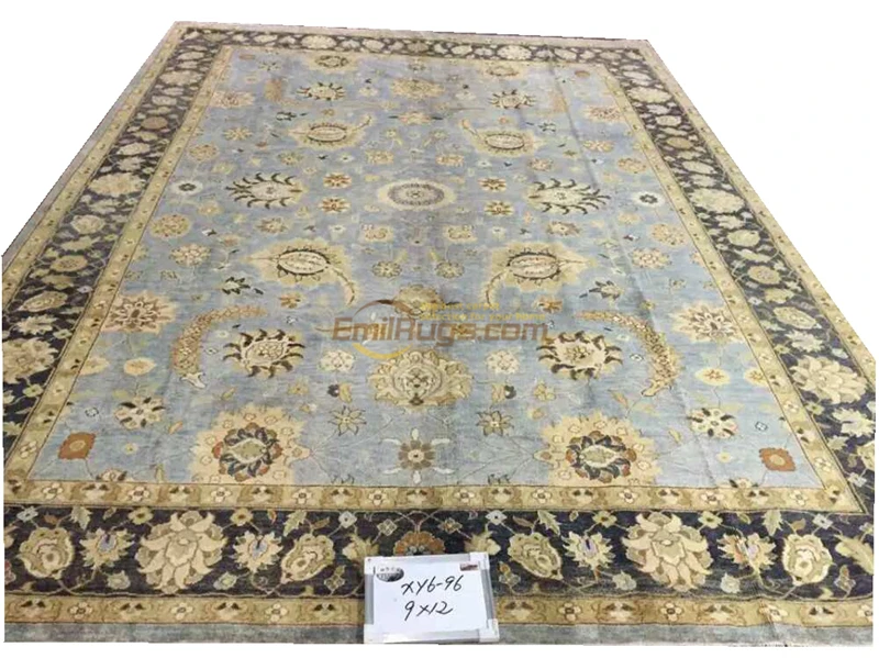 Оригинальная экспорта турецкие ковры ручной работы oushak победит Чистая шерсть ковер XY6-96 9x12gc158zieyg14